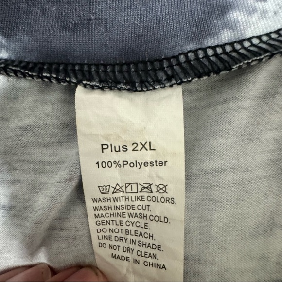 Tie Dye Nope Not Today Plus Size 2X Womens VNeck Tee - Picture 7 of 7